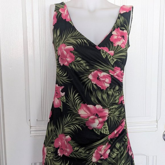 Pinup Couture Tiki Hibiscus Dress PUG - Picture 5 of 10